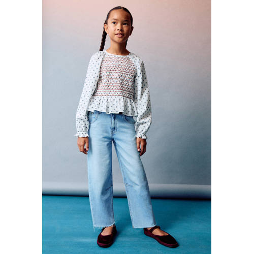 Mango Kids baggy jeans light blue denim afbeelding