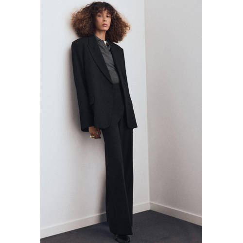 Mango oversized blazer zwart afbeelding