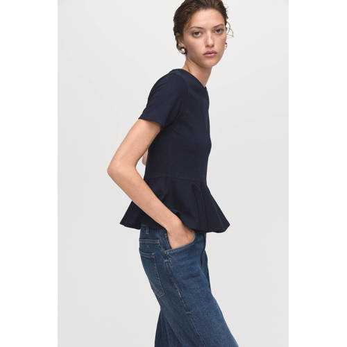 Mango peplum top marine afbeelding