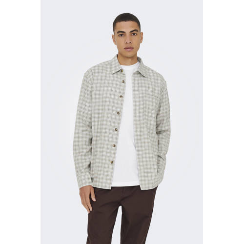 ONLY & SONS loose casual overhemd lichtgroen afbeelding