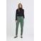 ICHI jersey regular waist casual broek groen