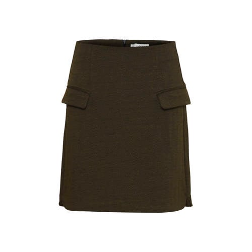 ICHI korte rok bruin/zwart afbeelding