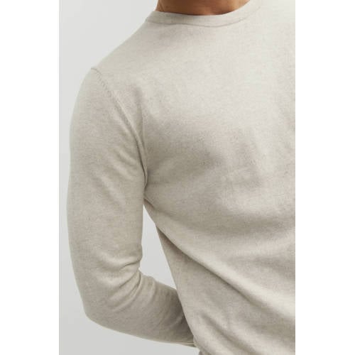 JACK & JONES ESSENTIALS trui fijn gebreid beige afbeelding