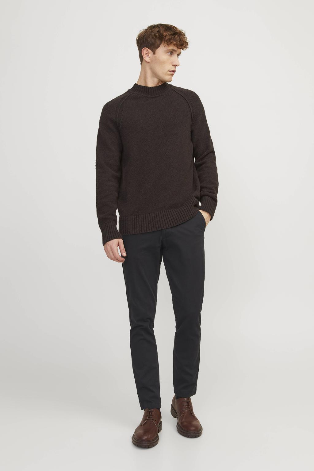 JACK & JONES PANTS STUDIO slim chino zwart