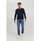 JACK & JONES ESSENTIALS trui fijn gebreid donkerblauw