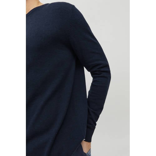 JACK & JONES ESSENTIALS trui fijn gebreid donkerblauw afbeelding