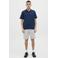 JACK & JONES ESSENTIALS regular polo met textuur donkerblauw