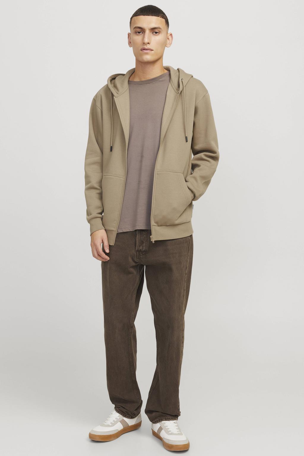 JACK & JONES ESSENTIALS sweatvest lichtbruin