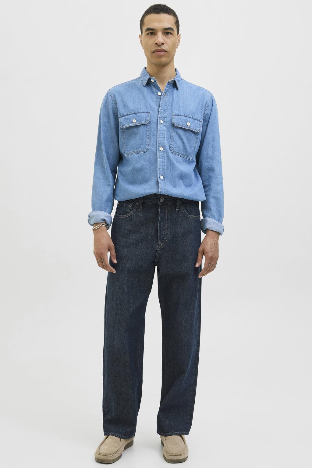 JACK & JONES JEANS INTELLIGENCE JJIALEX baggy jeans dark blue denim