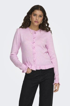 gebreid vest roze