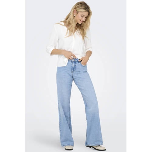 JDY wide leg jeans light blue denim afbeelding