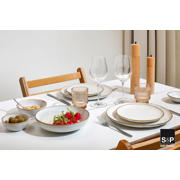 thumbnail: Salt & Pepper Serviesset Artisan Wit 12-delig / 4 personen - 4 dinerborden, 4 ontbijtborden en 4 kommen