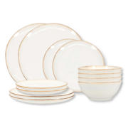 thumbnail: Salt & Pepper Serviesset Artisan Wit 12-delig / 4 personen - 4 dinerborden, 4 ontbijtborden en 4 kommen