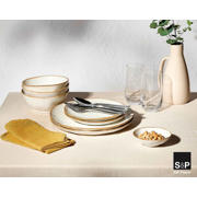 thumbnail: Salt & Pepper Serviesset Artisan Wit 12-delig / 4 personen - 4 dinerborden, 4 ontbijtborden en 4 kommen