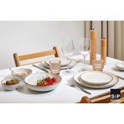 thumbnail: Salt & Pepper Serviesset Artisan Wit 12-delig / 4 personen - 4 dinerborden, 4 ontbijtborden en 4 kommen