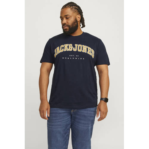 JACK & JONES PLUS SIZE relaxed T-shirt donkerblauw afbeelding