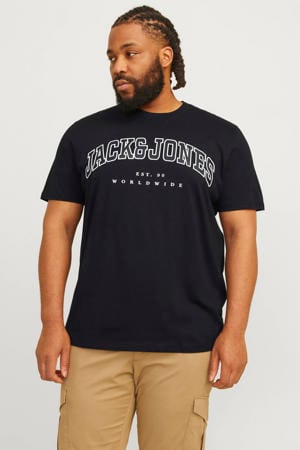 regular T-shirt Plus Size zwart