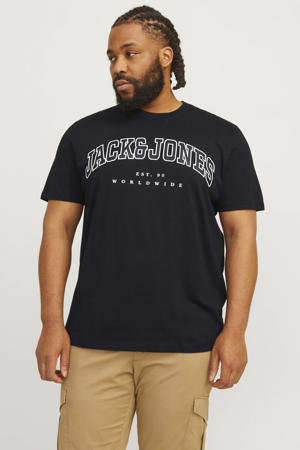 regular T-shirt Plus Size zwart