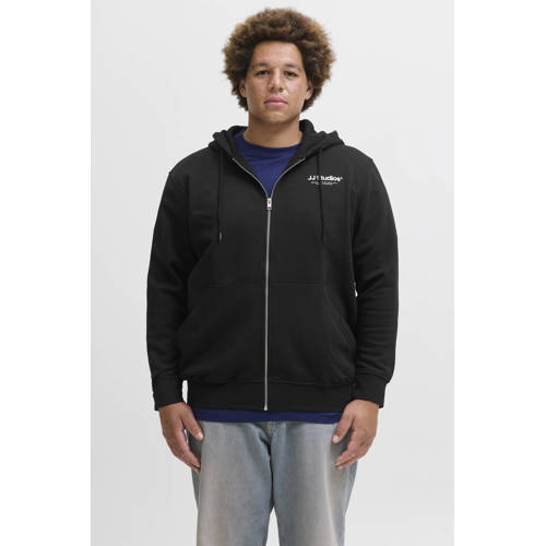 JACK & JONES PLUS SIZE sweatvest zwart afbeelding
