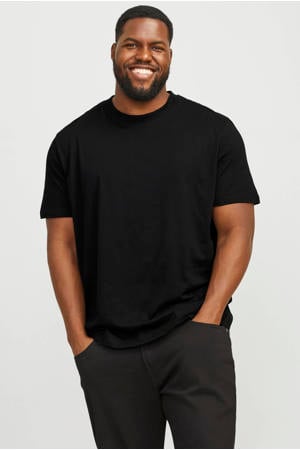 regular T-shirt zwart