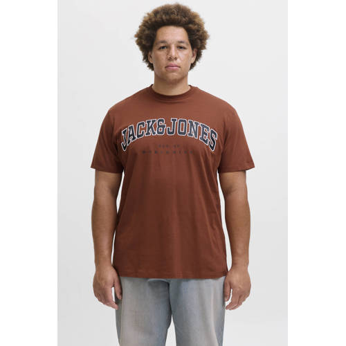 JACK & JONES PLUS SIZE relaxed T-shirt brique afbeelding
