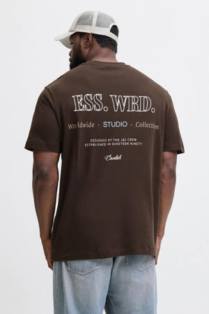 loose T-shirt donkerbruin