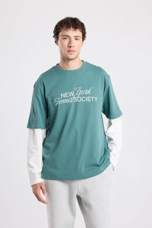 relaxed T-shirt groen