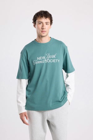 relaxed T-shirt groen