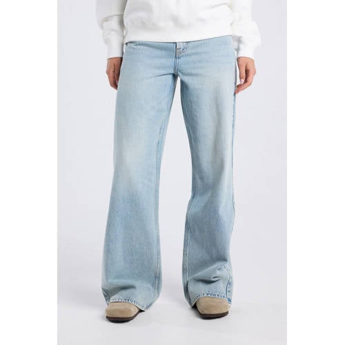 America Today high waist wide leg jeans medium blue denim afbeelding