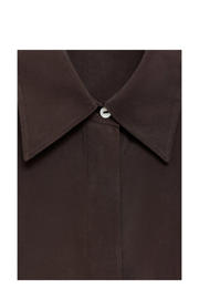 thumbnail: Mango zijden blouse donkerbruin