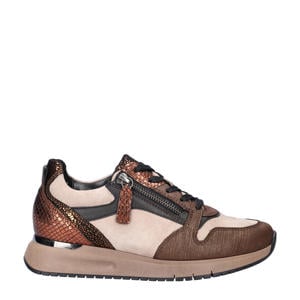 Comfort Optifit comfort suède sneakers beige/bruin