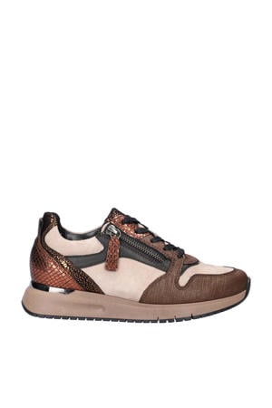 Comfort Optifit comfort suède sneakers beige/bruin