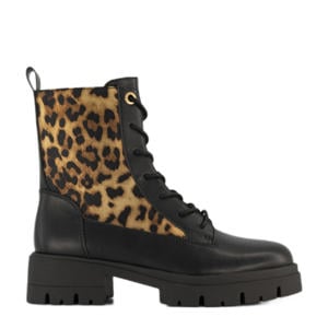 veterboots zwart/panter