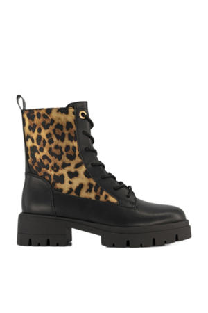 veterboots zwart/panter