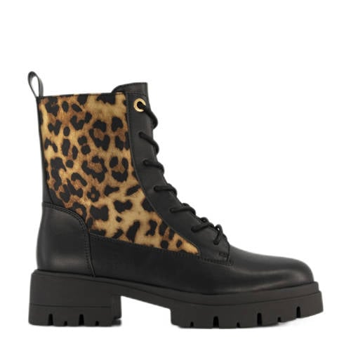 Graceland veterschoenen zwart/panter afbeelding