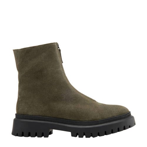 5th Avenue gevoerde suède enkelboots kaki afbeelding