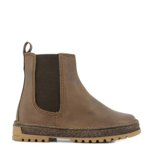 Vty leren enkelboots bruin afbeelding