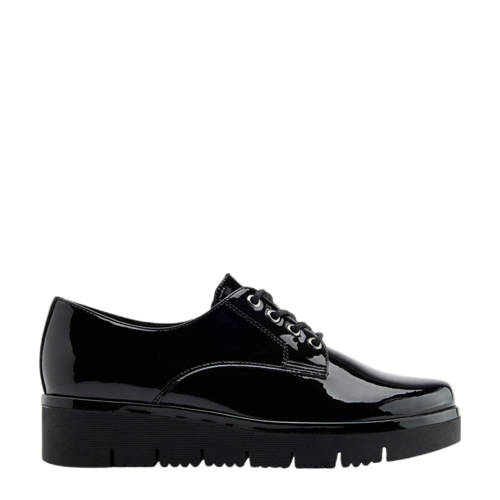 Graceland lak veterschoenen zwart afbeelding
