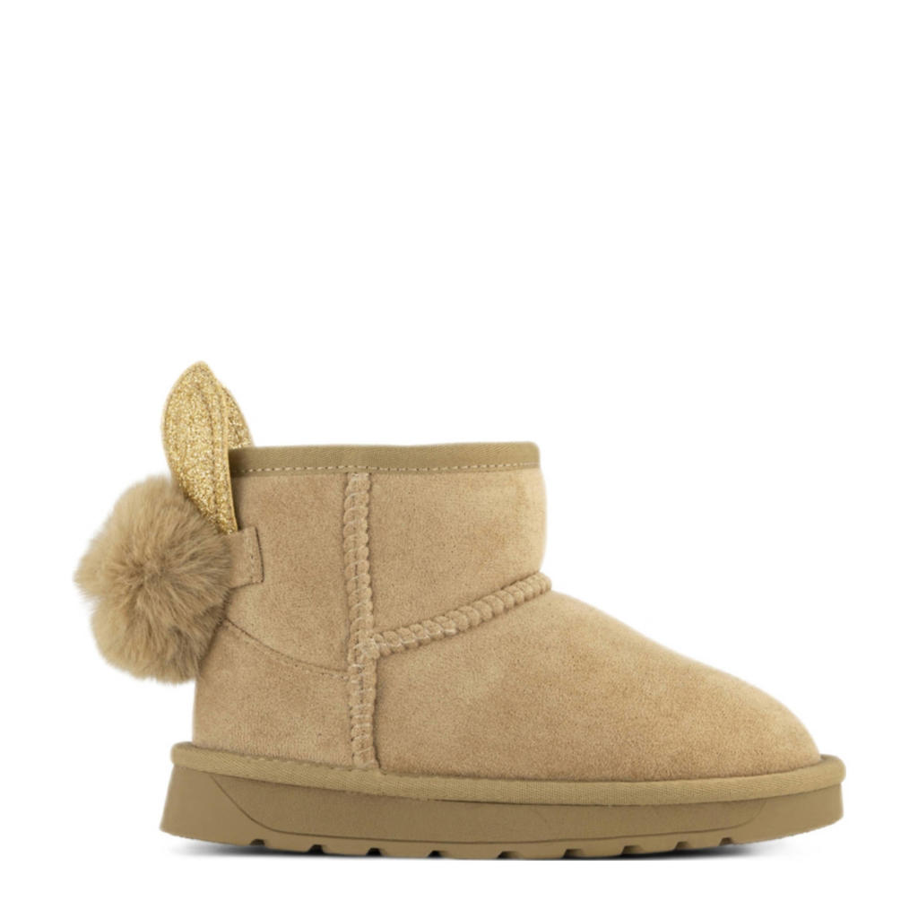 Beige meisjes Graceland enkelboots van imitatiesuède