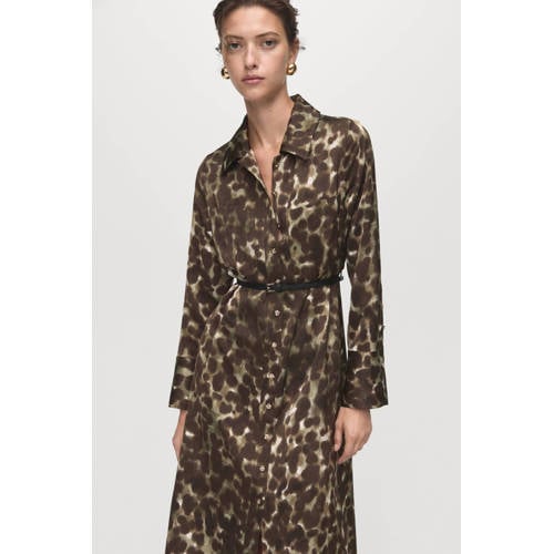 Mango blousejurk bruin afbeelding