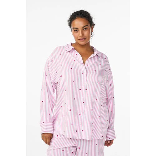Zizzi pyjamatop MCLAUDIA roze afbeelding