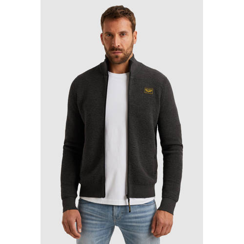 PME Legend vest met ingebreid patroon grijs afbeelding