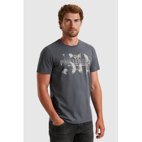 PME Legend Rechtvallend T-shirt grijsblauw afbeelding