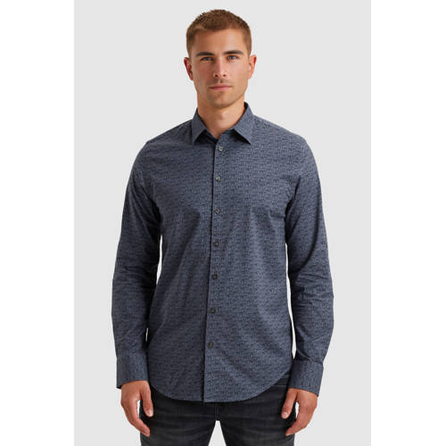 PME Legend Regular casual overhemd donkerblauw afbeelding