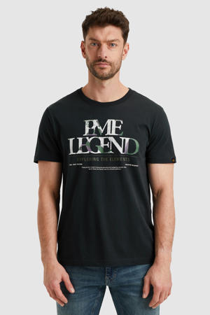 regular T-shirt donkerblauw