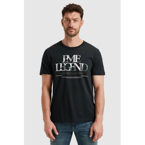 PME Legend Rechtvallend T-shirt donkerblauw afbeelding