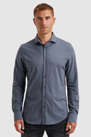 Regular fit overhemd blauw