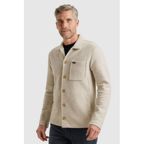 Vanguard vest met wol gebreid beige afbeelding