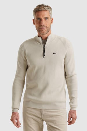 trui rib gebreid beige