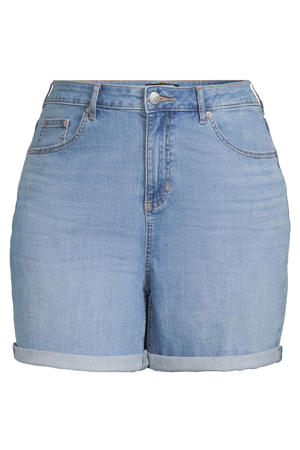 relaxed fit denim short light blue